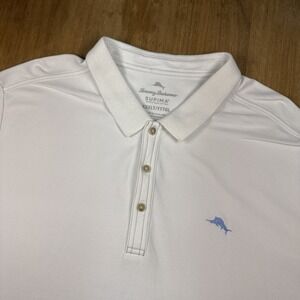 Tommy Bahama Short Sleeve Polo Shirt Mens 3XLT White Golf Lightweight Beach
